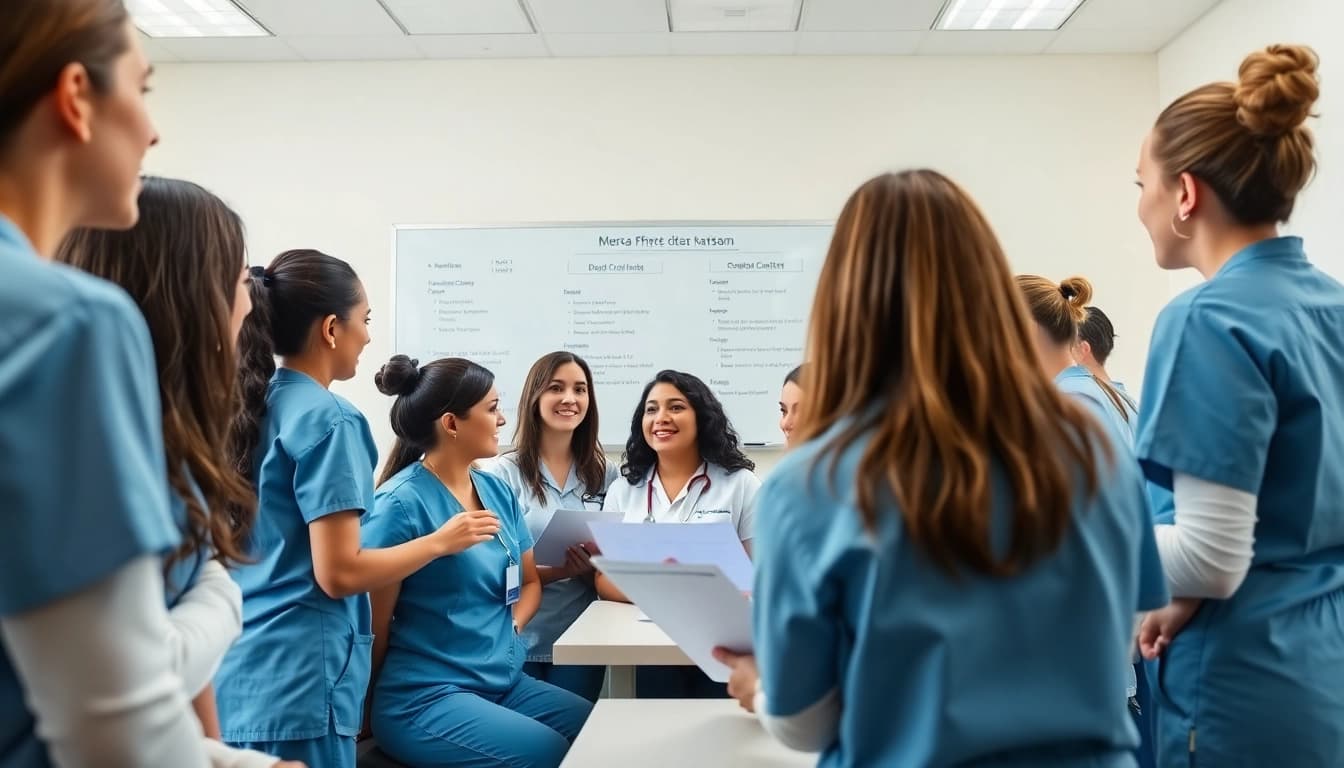 Join dedicated students in an in person NCLEX review in Houston, engaging in hands-on learning and collaboration.