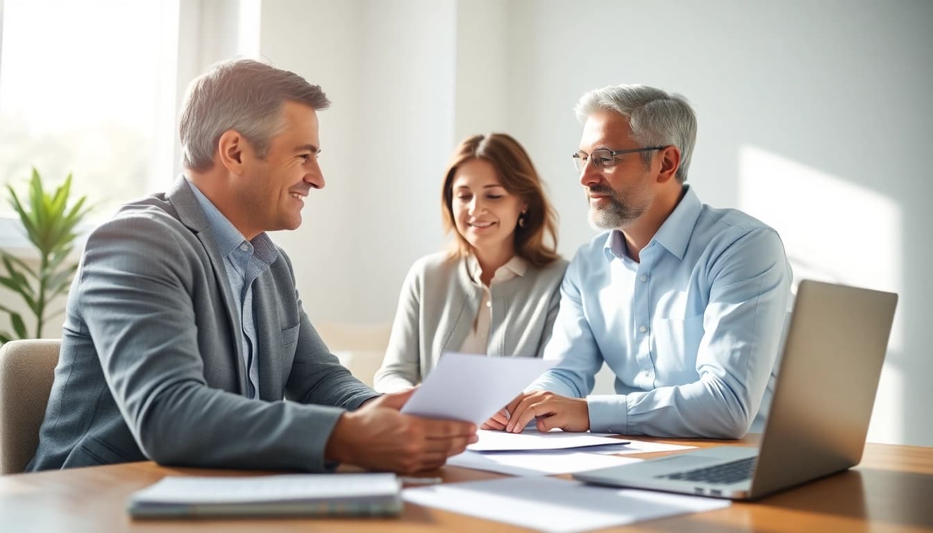 Evaluate When to buy life insurance with an advisor in an office setting.