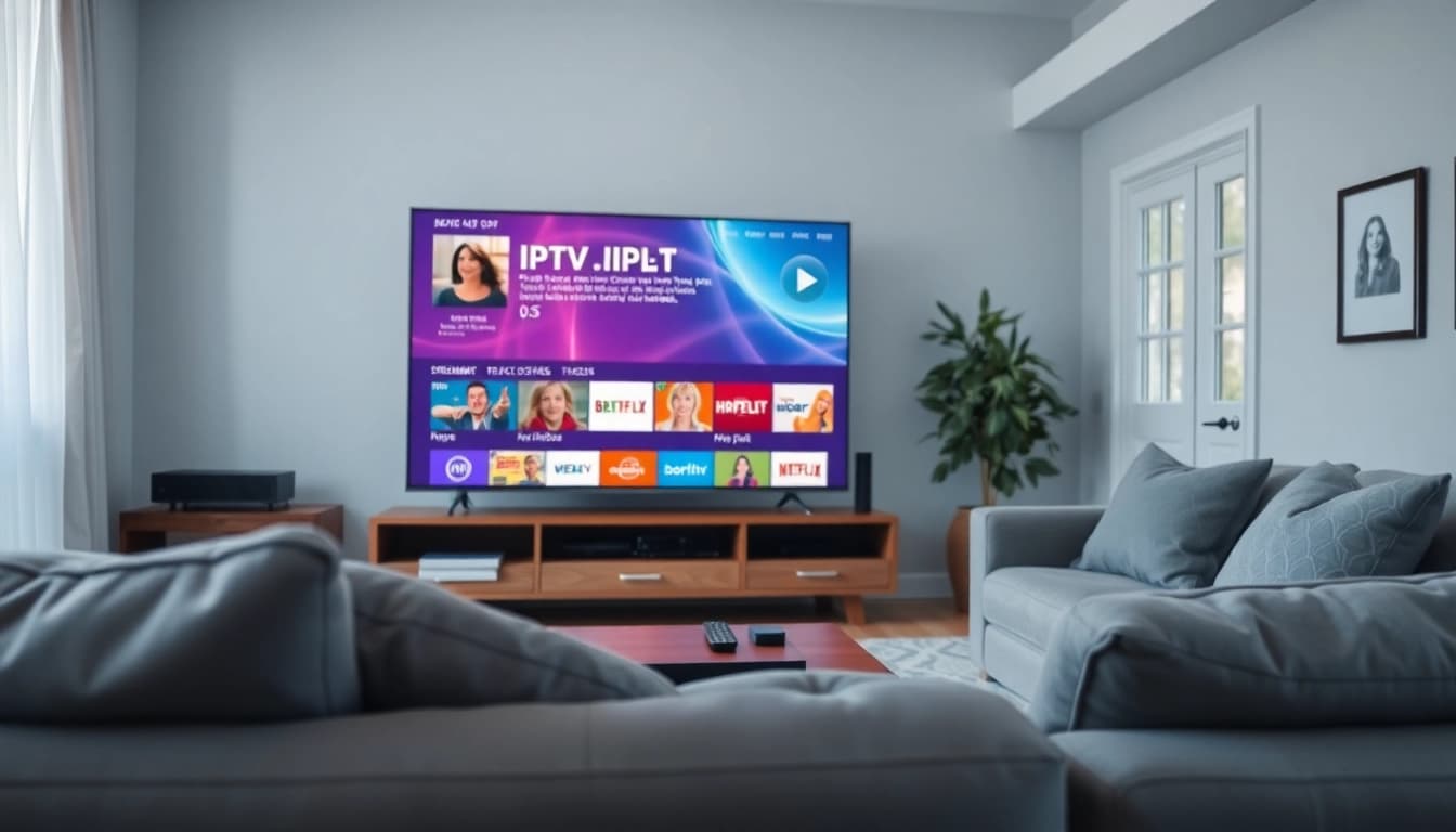 Experience the benefits of a free iptv trial with vibrant channels on a smart TV.