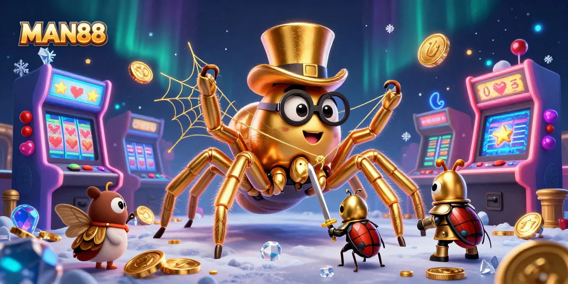 Engage in thrilling gameplay at MAN88 with vibrant characters and colorful casino elements.