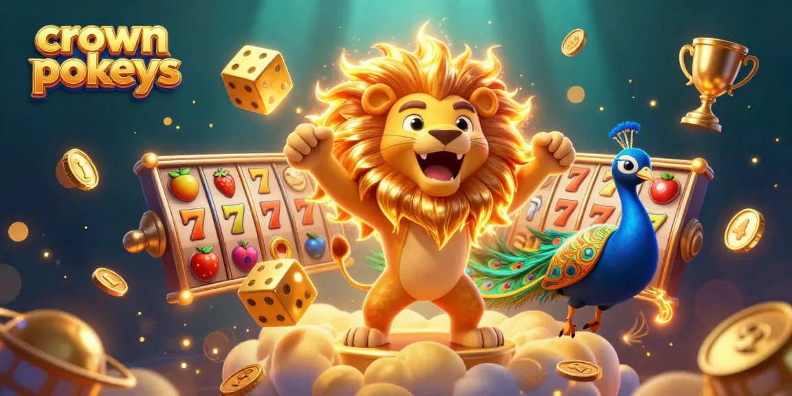 Spin and win at crown pokies, featuring vibrant slot reels and golden jackpot symbols.