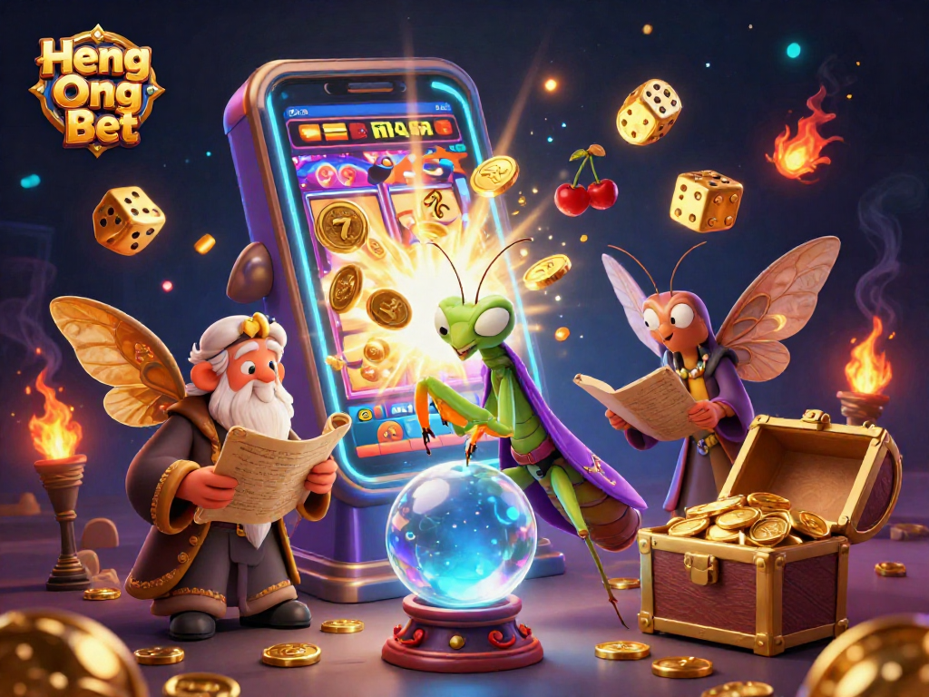 Engage in thrilling casinos with Heng Ong Bet's vibrant 3D illustration of games and winnings.