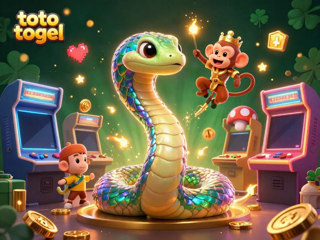 Engage with the vibrant world of toto togel through a stunning 3D casino illustration featuring dynamic characters and game elements.