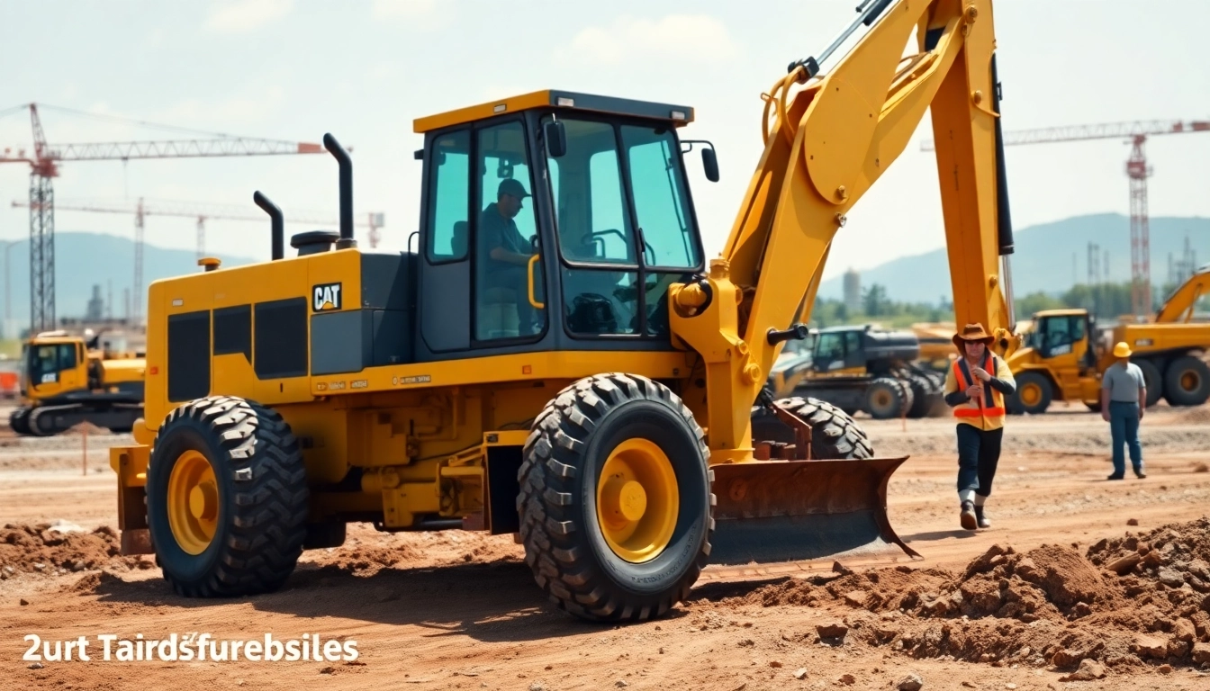 Operating gradal excavator on a vibrant construction site showcasing dynamic action.