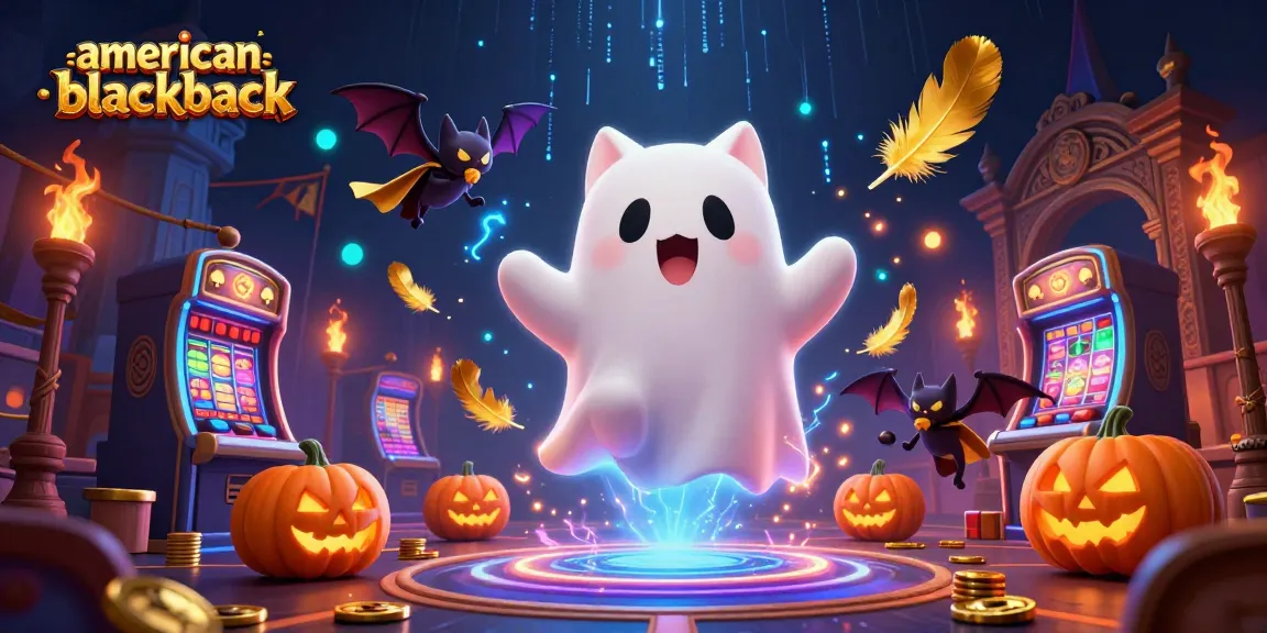 Experience thrilling action with american-blackjack in a haunted casino mansion featuring glowing jack-o-lanterns and lively characters.
