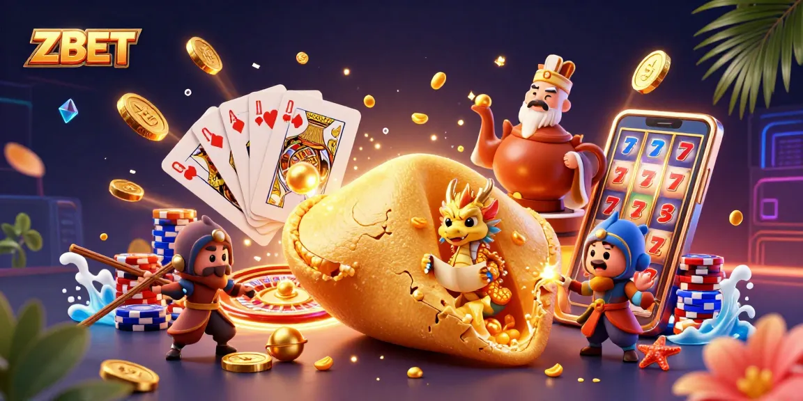 Experience the thrill of ZBET with vibrant 3D casino elements and dynamic gaming icons.