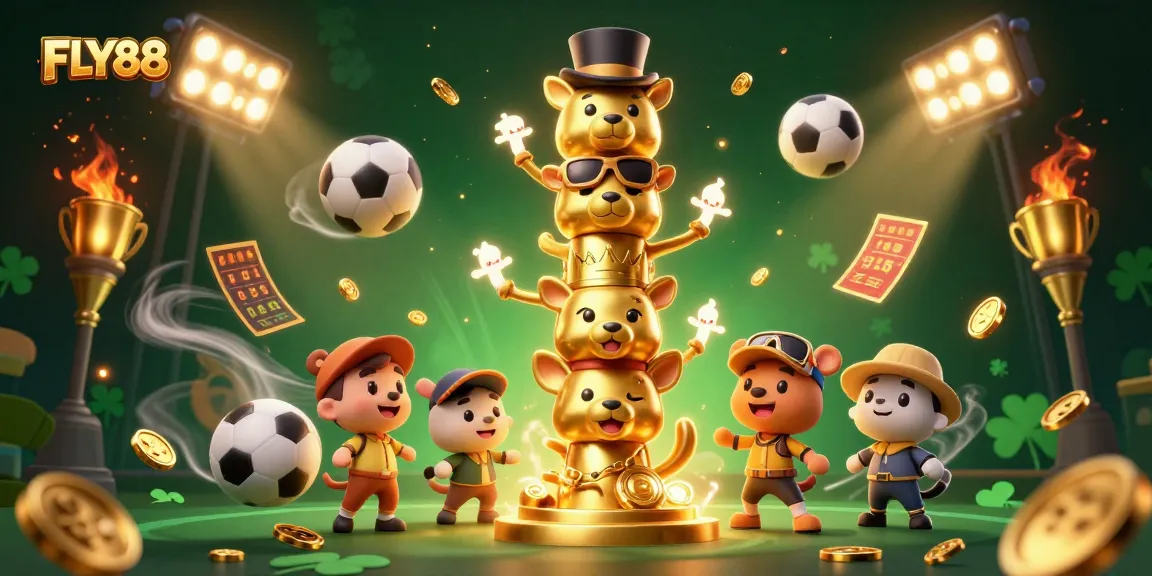 Engage with FLY88 for thrilling sports betting action in a vibrant casino scene.