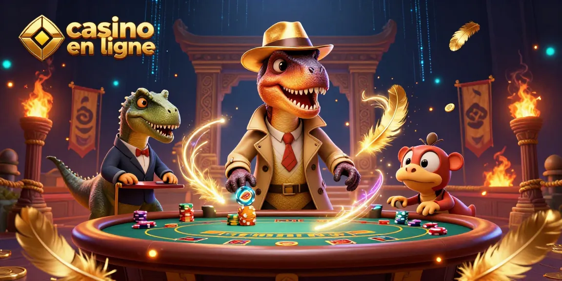 Jouer au casino en ligne avec un vélociraptor et des éléments palpitants de jeu.
