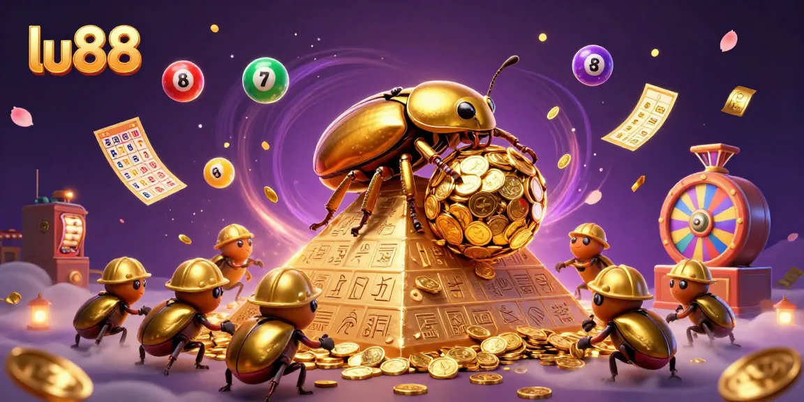 Experience exhilarating gameplay at lu88 with vibrant casino symbols and golden ticket magic
