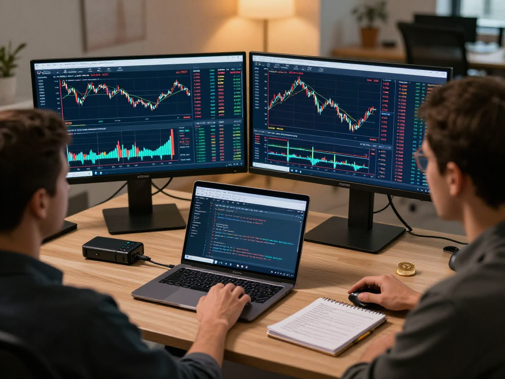 MetaTrader 5 官网的多元化金融交易平台，展示加密货币交易和市场分析的专业工作环境。