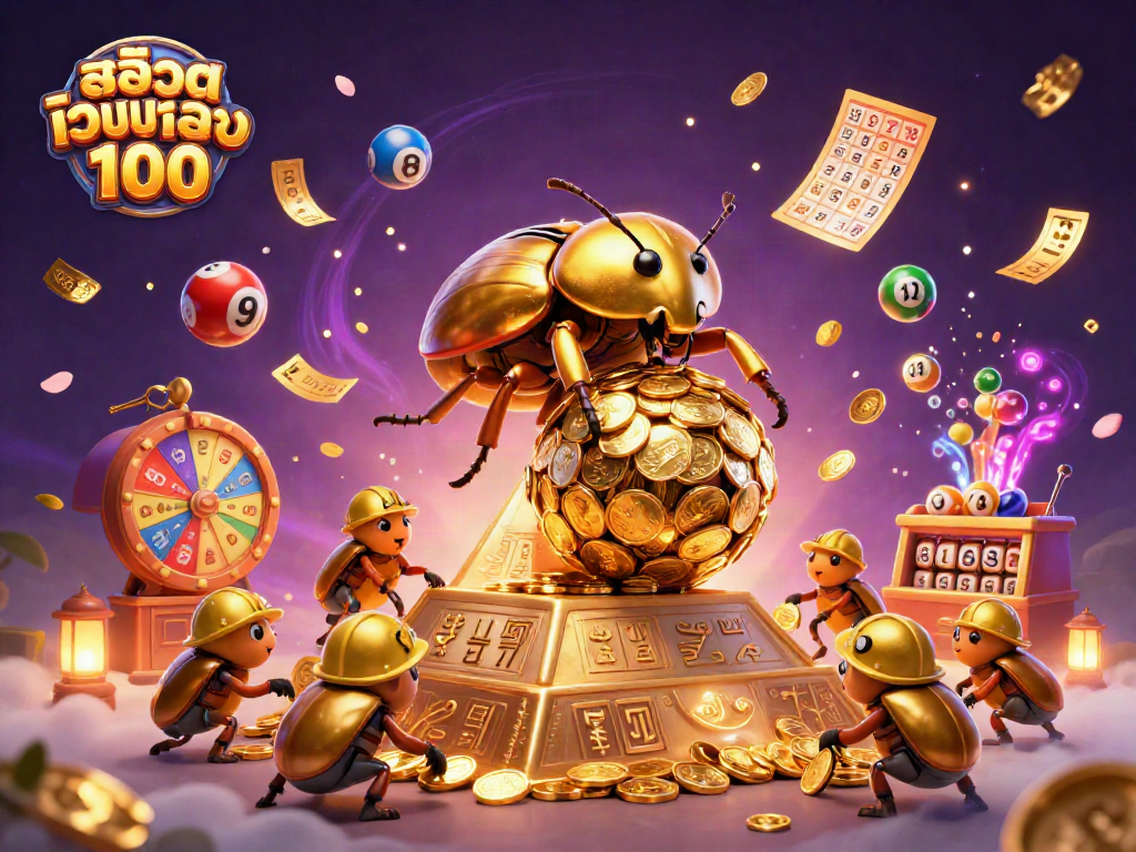 Experience สล็อตเว็บตรง100 with dynamic gold coin action in this energetic casino scene.