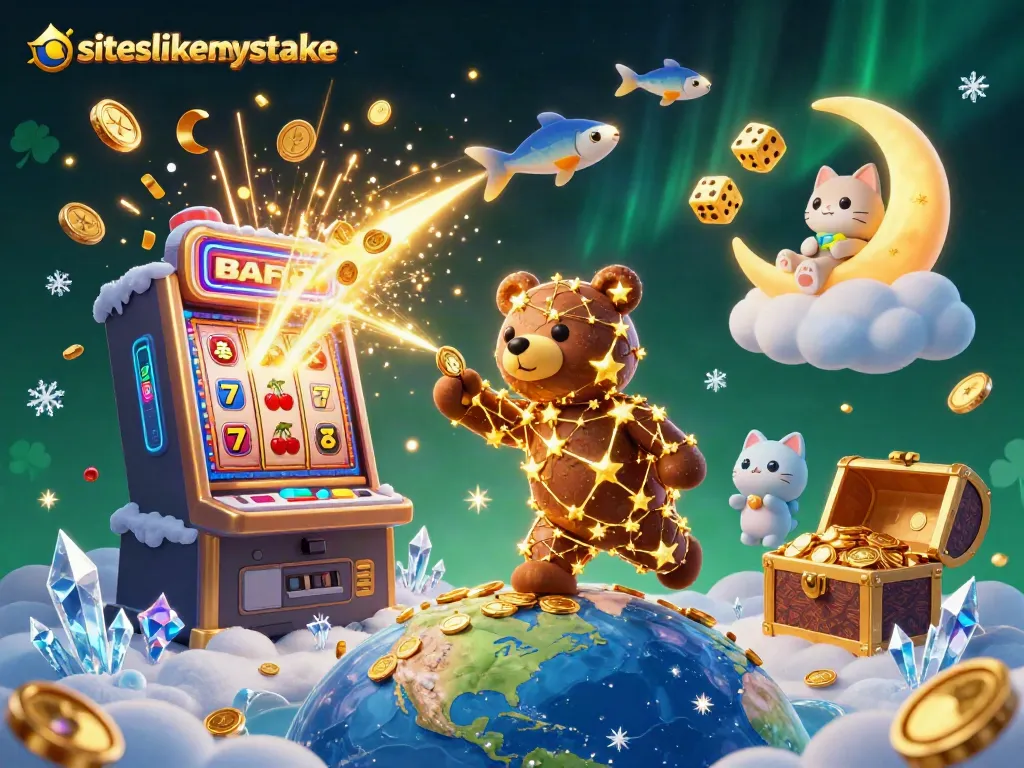 Experience the thrill of siteslikemystake with a dazzling casino scene featuring vibrant characters and jackpot excitement.
