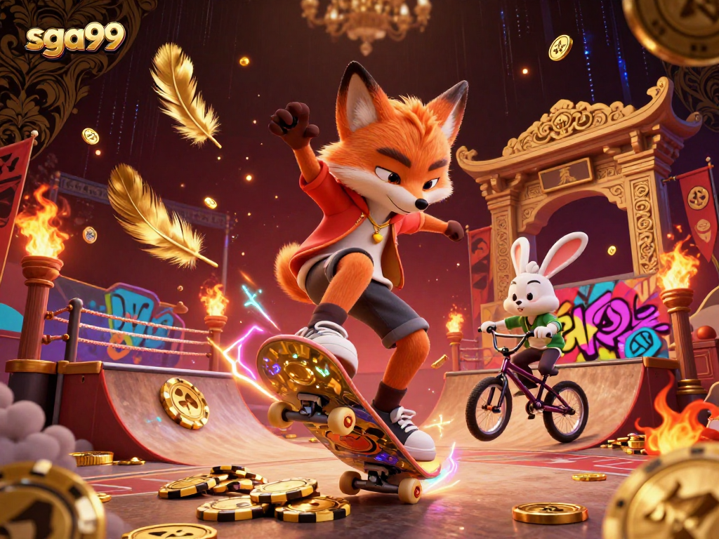Experience thrilling gameplay with sga99 featuring vibrant characters and casino symbols in action.