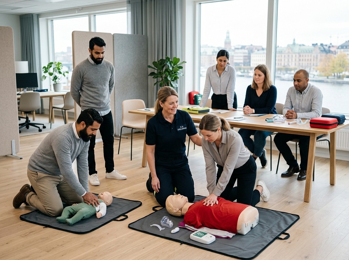 Certifierad och modern HLR utbildning Stockholm med erfarna instruktörer