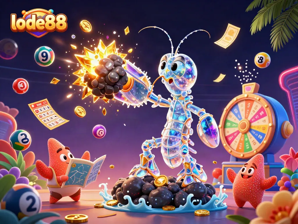 Experience the thrill of lode88 with vibrant casino elements and animated characters in a dynamic scene.