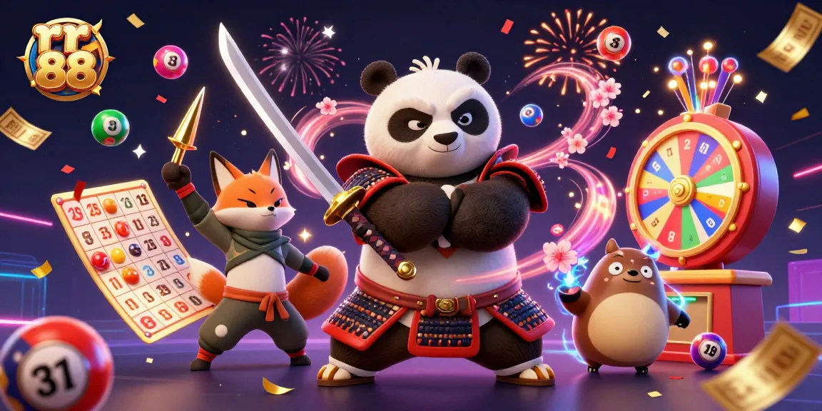 Engage in thrilling lottery action with rr 88, where vibrant characters animate the excitement of casino games.