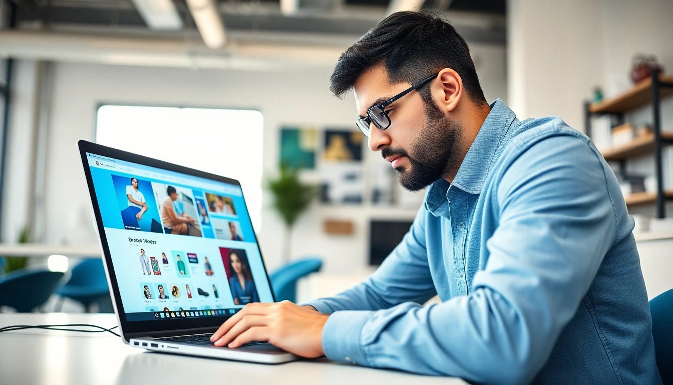 Engaging professional presenting Custom Shopify development solutions in a modern workspace.