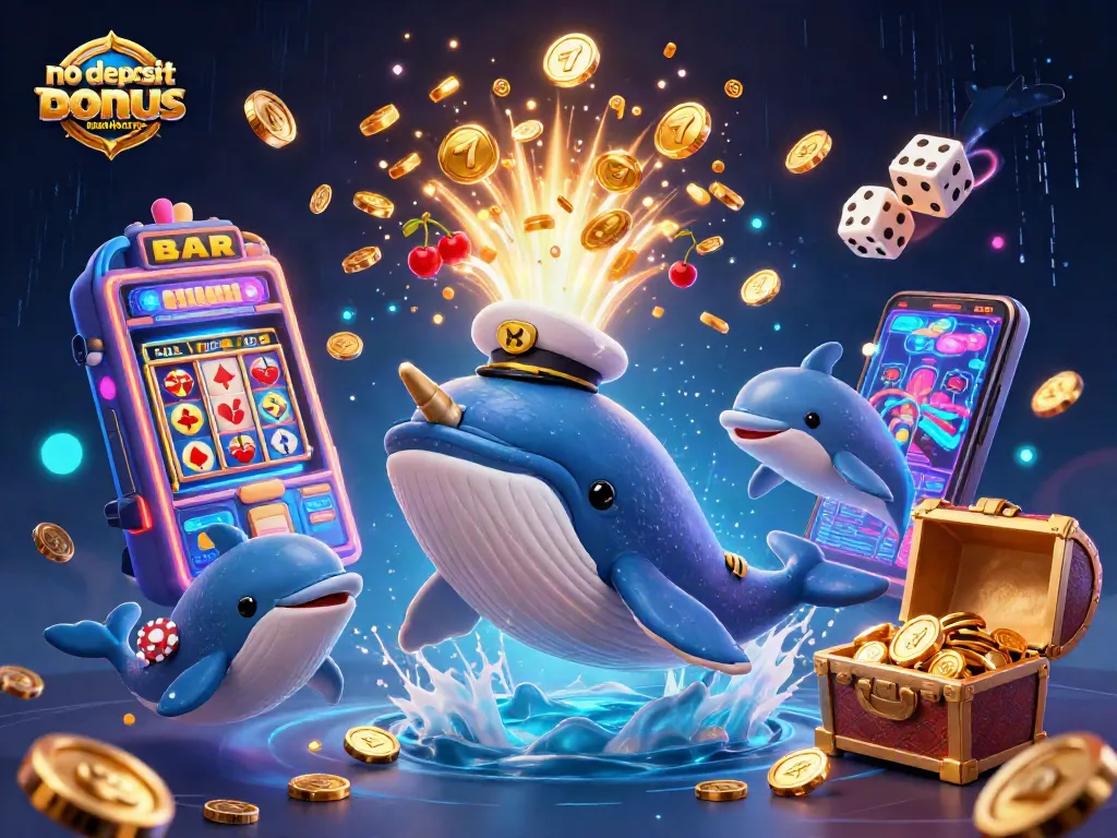 Engage with no deposit bonus codes for black lotus casino amid a vibrant 3D illustration of playful sea creatures and casino elements.