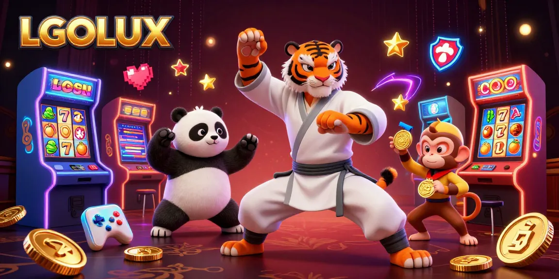Engage with LGOLUX as the kung fu tiger showcases a winning crane stance while whimsical elements fly around.