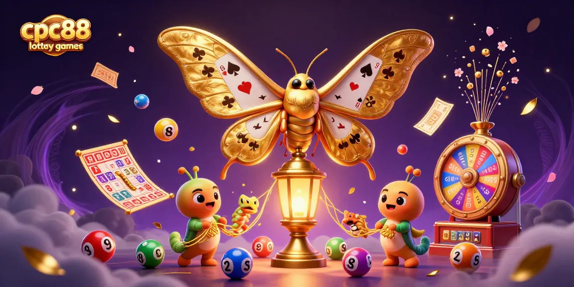 Immerse in cpc88 lottery games with vibrant elements like bouncing lottery balls and a sparkling prize wheel.