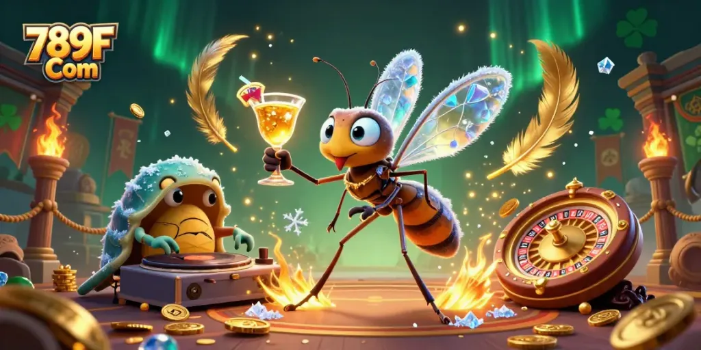 Experience thrilling gameplay at 789F Com with vibrant casino characters and rich gaming elements.