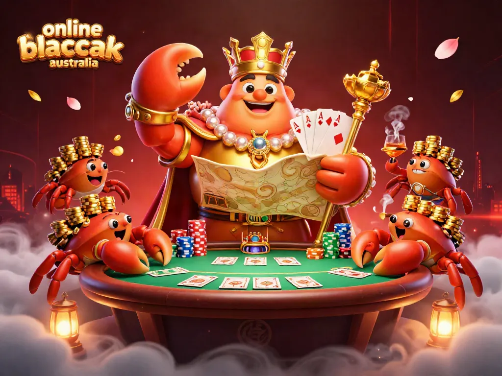 Play online blackjack in Australia with exciting visuals of a rich casino experience.