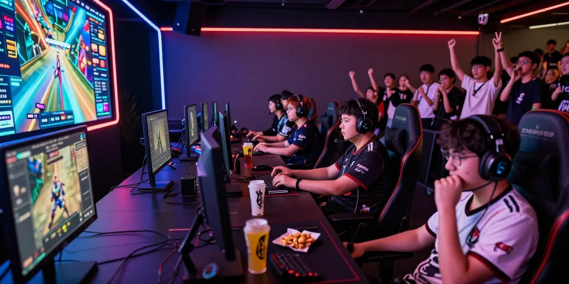 Exciting esports arena showcasing mantra88 platform gamers competing