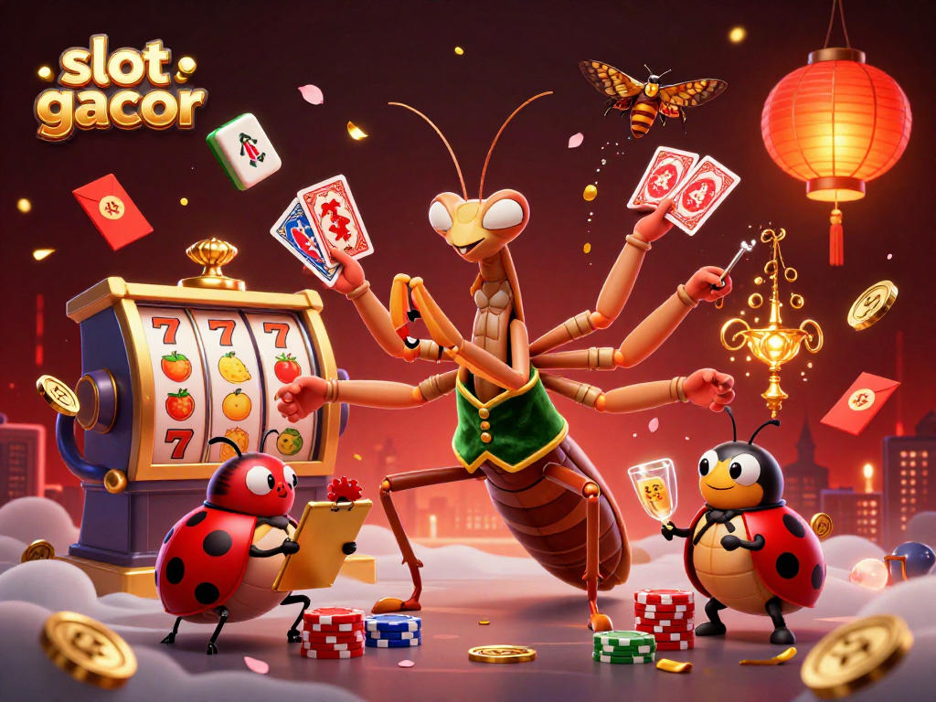 Experience thrilling slot gacor wins in a vibrant casino scene bursting with excitement.