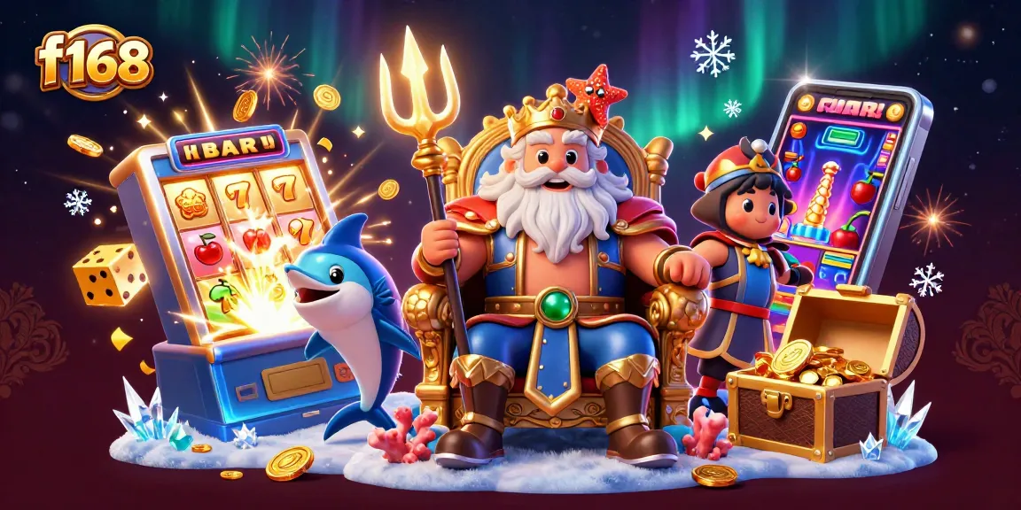 Experience thrilling gameplay at f168 with a vibrant 3D casino scene full of action.