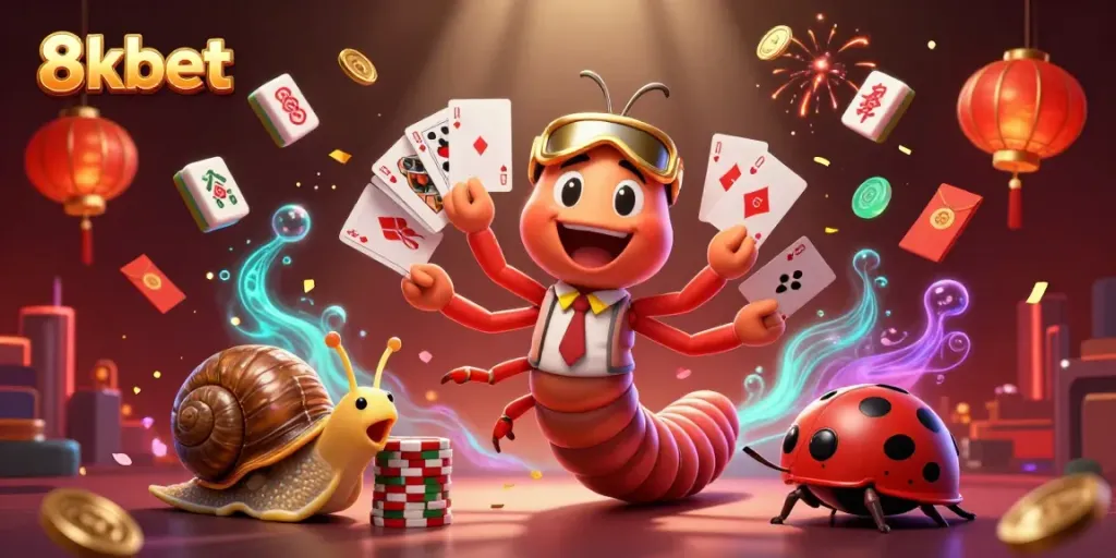 Experience thrilling gaming with 8kbet through vivacious casino characters and vibrant elements.