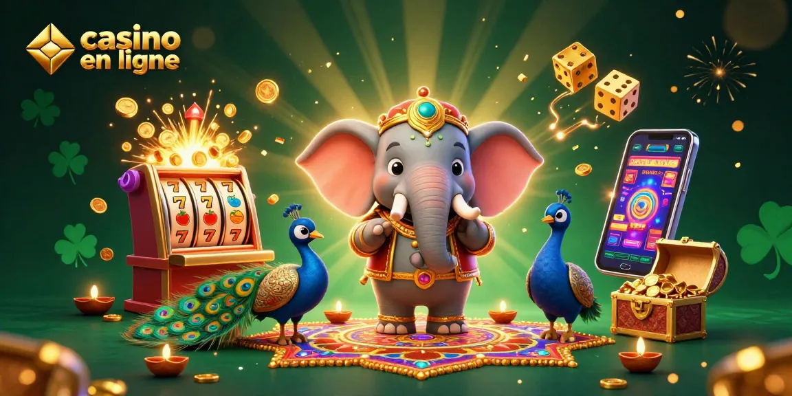 Gagnez aux jeux de casino en ligne avec des éléphants colorés et des machines à sous animées.