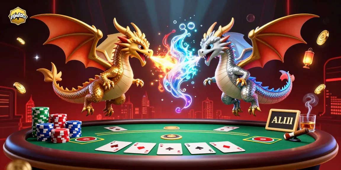 Engage in thrilling gameplay at pipatoto with dynamic poker setup featuring golden and silver dragons.
