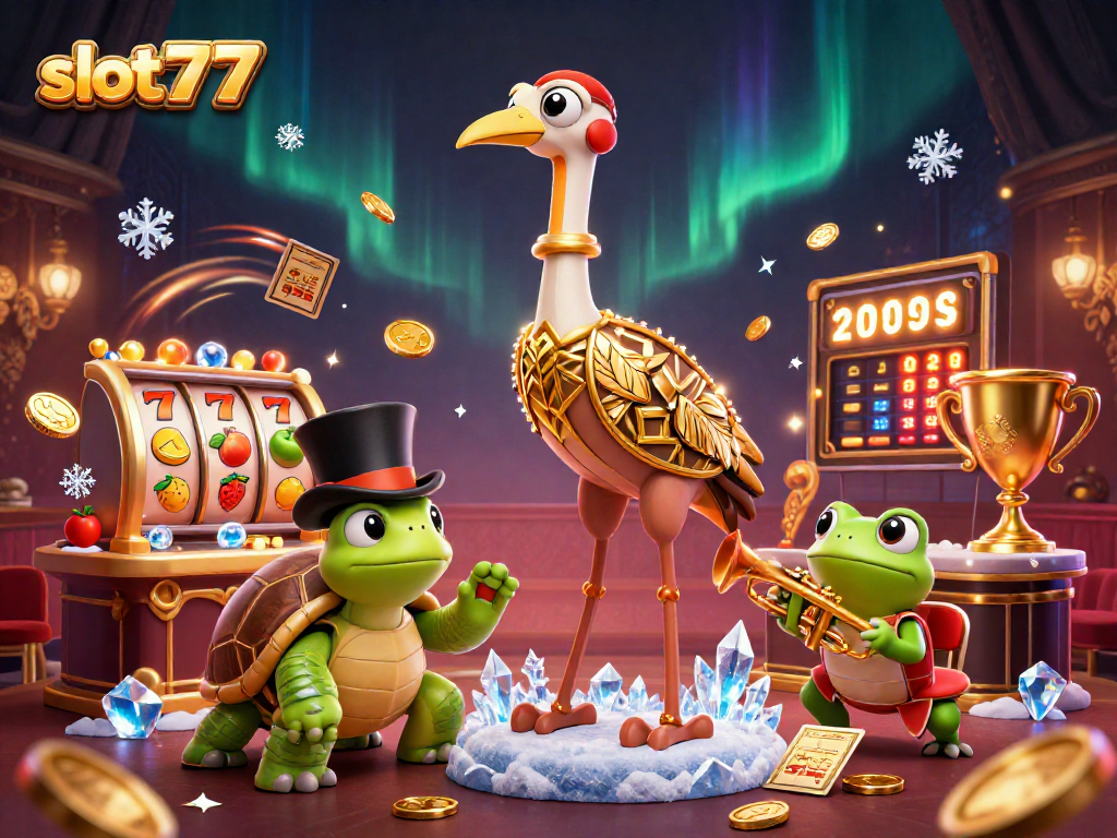 Experience thrilling slot777 gameplay with vibrant casino elements and characters in a dynamic illustration.
