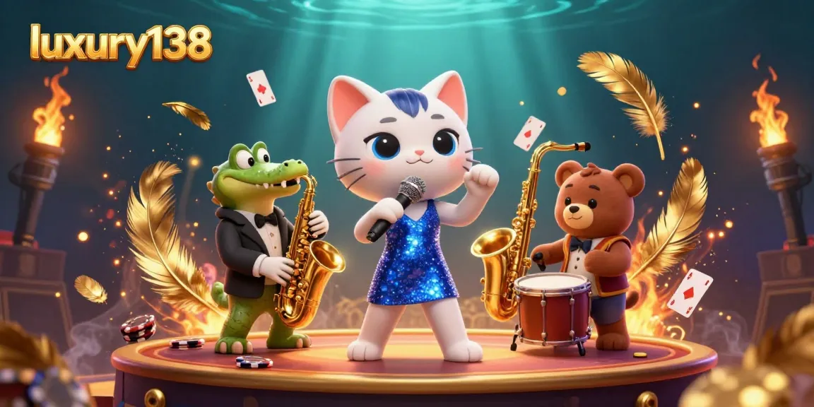 Luxury138 memikat pemain dengan suasana kasino yang ceria menghadirkan kucing penyanyi jazzy dan karakter lainnya.