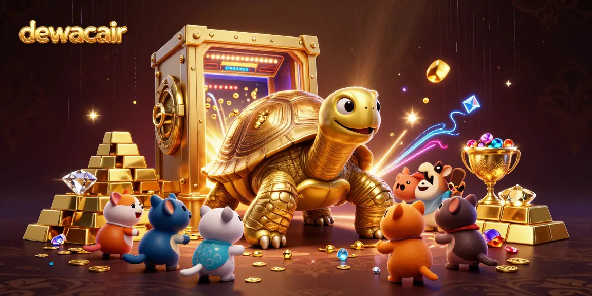Dewacair offers thrilling gameplay where animated animals play on a giant tortoise-shaped pinball casino machine.
