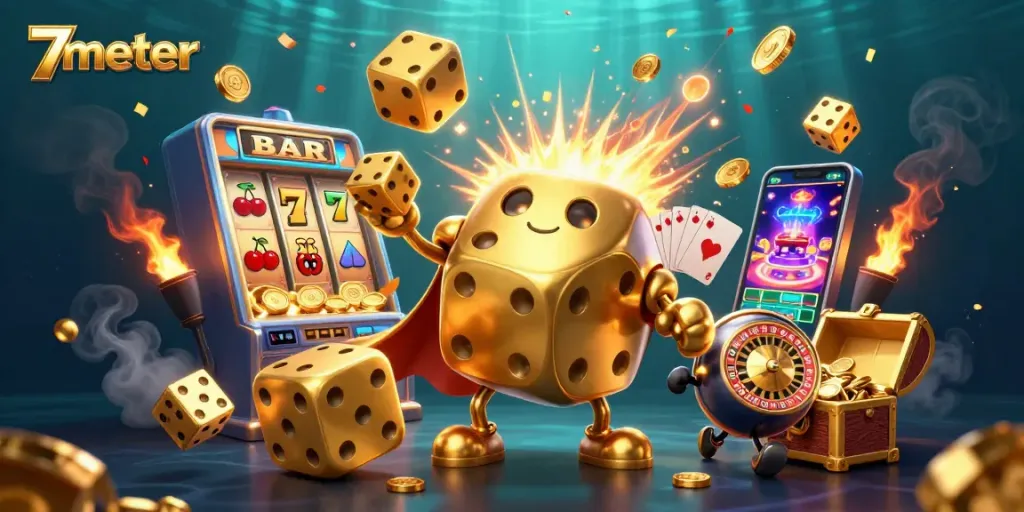 Experience the thrilling 7meter online casino with dynamic gold dice golem and jackpot excitement.