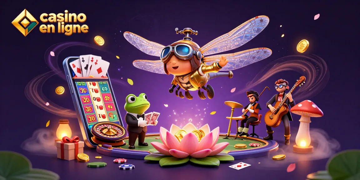 Un pilote d'hélicoptère libellule sur un casino en ligne animé, baignant les joueurs dans le divertissement.