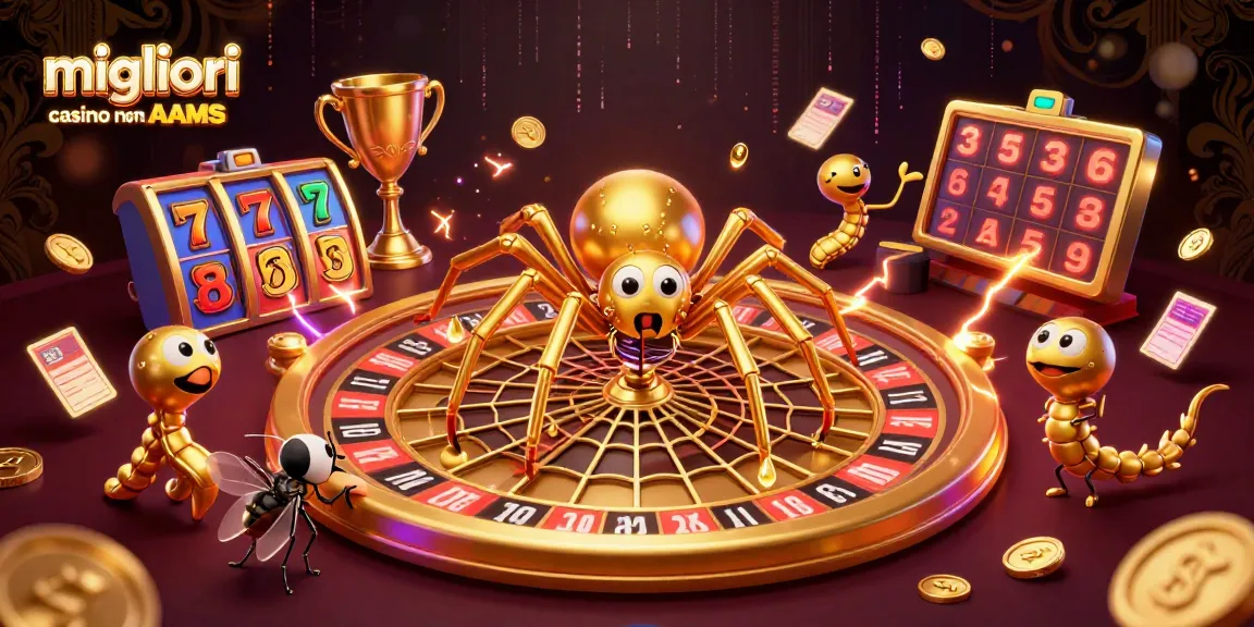 I migliori casino non AAMS offrono emozioni in un'illustrazione 3D colorata e dinamica.