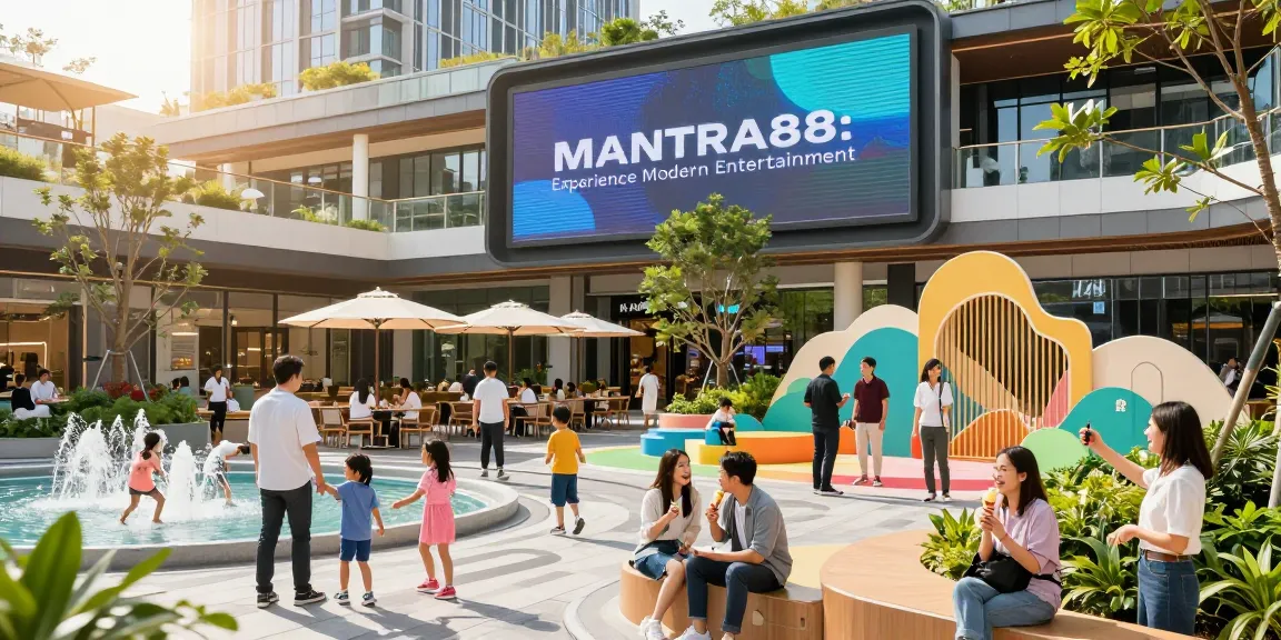 A diverse crowd enjoying modern entertainment at MANTRA88 commercial property, featuring vibrant activities and inviting atmosphere.