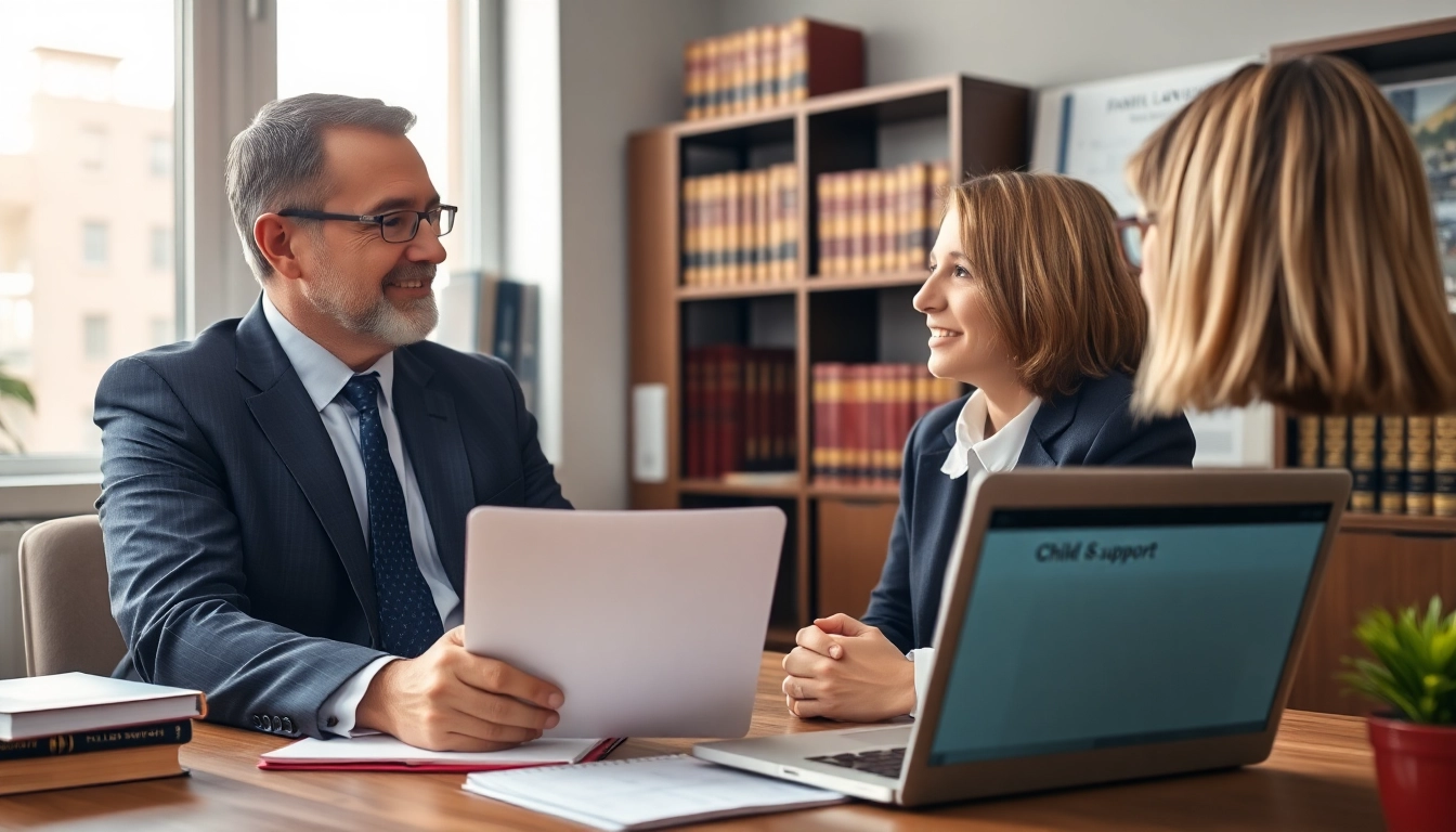 Consultation on NYS child support percentage between attorney and client in a law office.