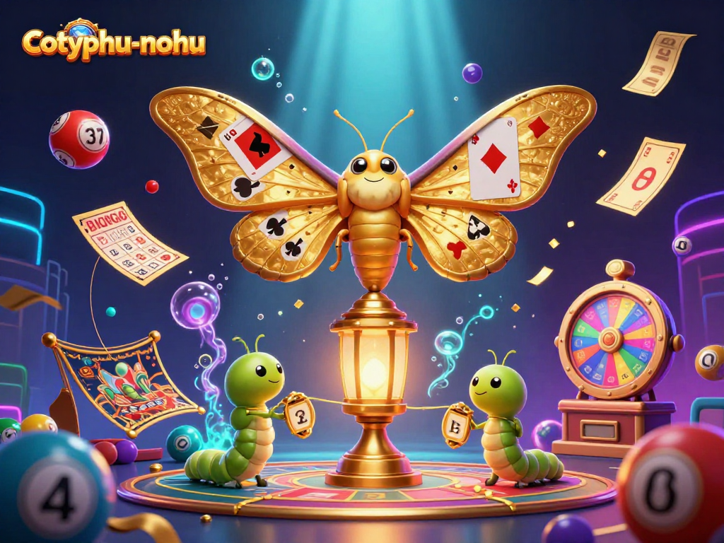 Engage with cotyphu-nohu as colorful lottery balls and characters illuminate the online casino scene.