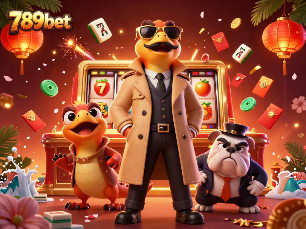 Experience the thrill of 789bet with cartoon raptors vying for VIP access at an exciting casino.