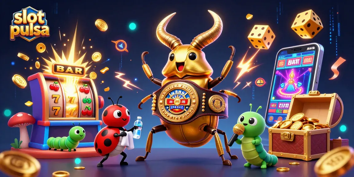 Spin the reels at slot pulsa with a dynamic scene of wins and vibrant characters.