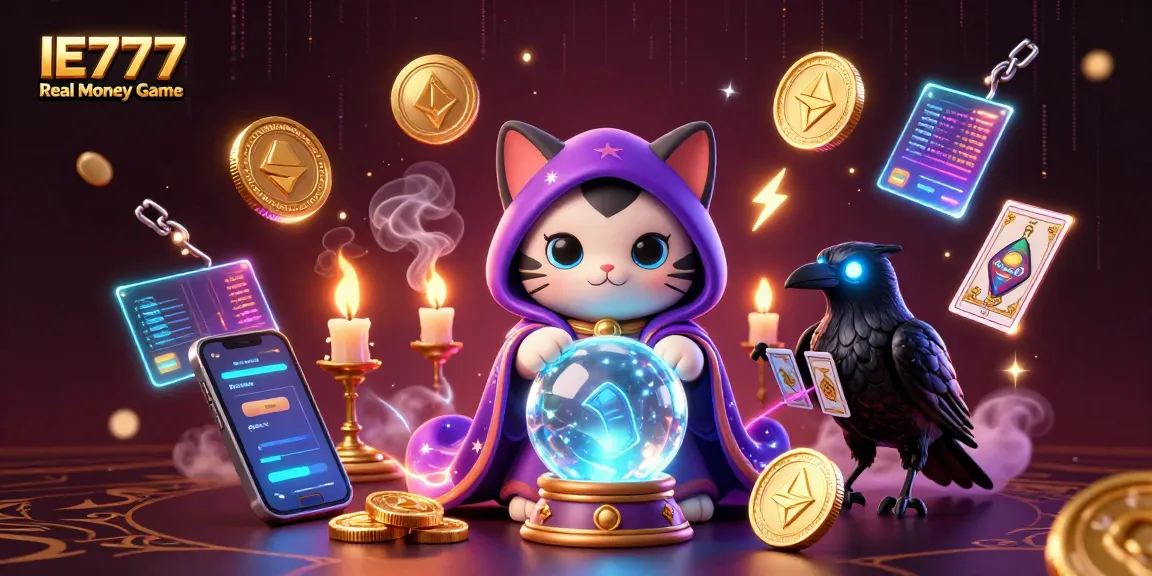 Engage with the IE777 Real Money Game through vibrant 3D illustration depicting dynamic casino elements.