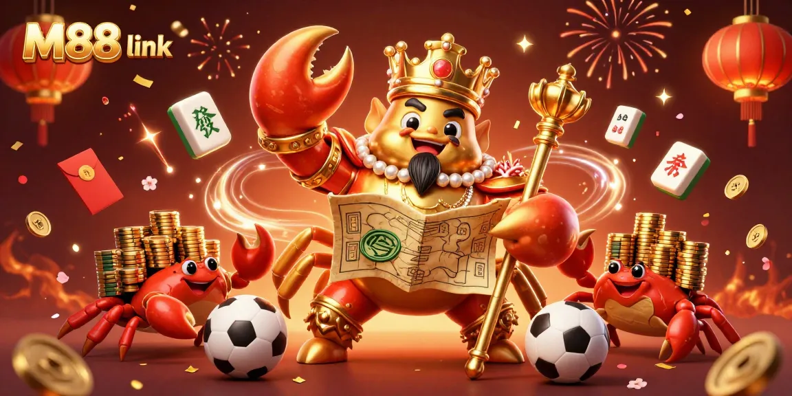 Engage with M88 link for an exhilarating sports betting experience featuring vibrant illustration.
