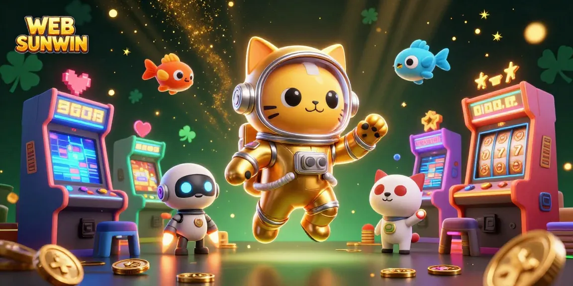 Engage in exciting gaming adventures with WEB SUNWIN amidst a vibrant cosmic casino scene.