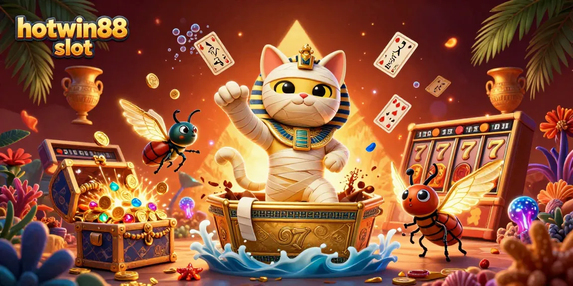 Experience the thrill of hotwin88 slot with dynamic 3D characters and casino elements.