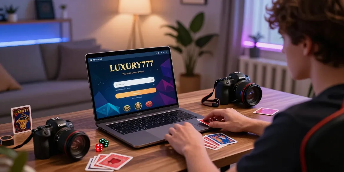 LUXURY777 Login yang interaktif di ruang gaming modern dengan pencahayaan yang menambah suasana.
