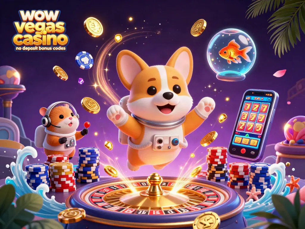 Experience fun with wow vegas casino no deposit bonus codes while enjoying a dynamic space-themed casino scene.